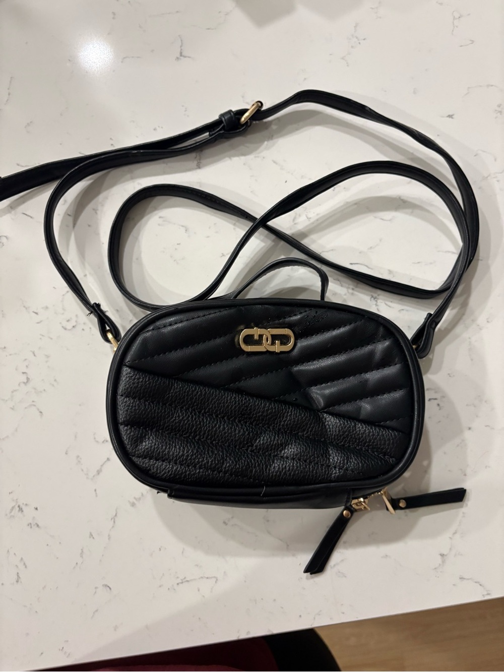 Classic Black Quilted Crossbody Bag